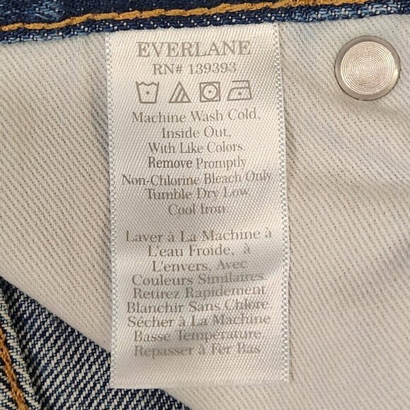 Everlane The Summer Slouch Jeans Womens 29 Blue Button Fly Cotton Blend Relaxed - Picture 9 of 12
